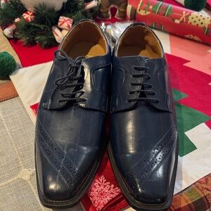 Classic Navy Men's Derby Shoes